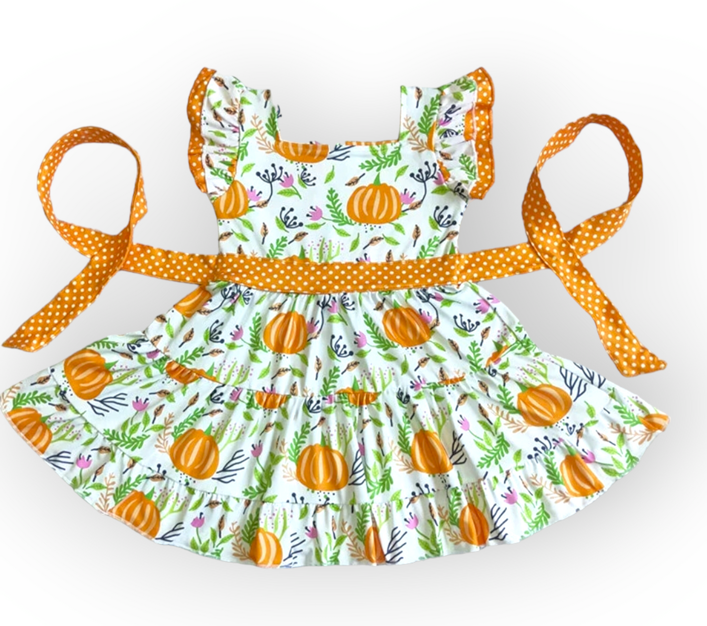 pretty pumpkin twirl dress