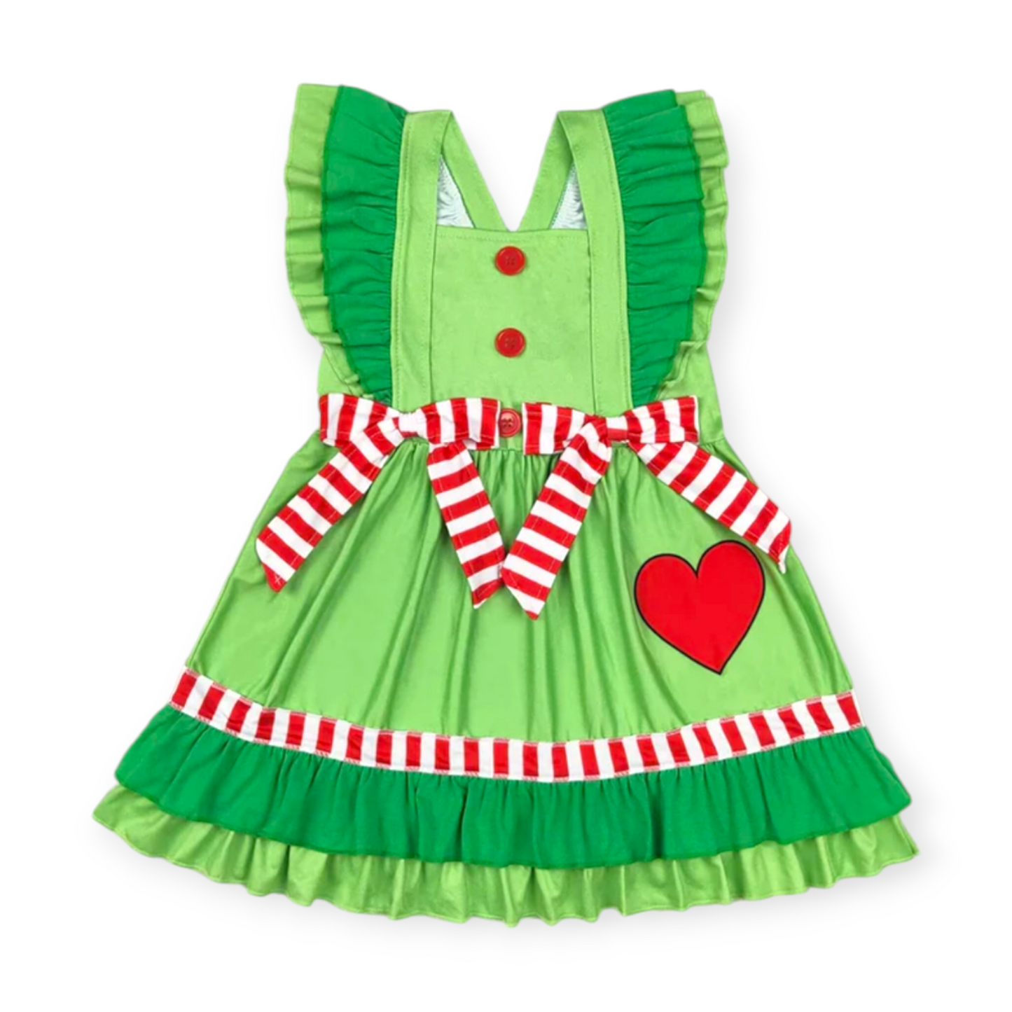 candy cane heart dress