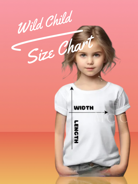 Wild Child size charts for boy or girl