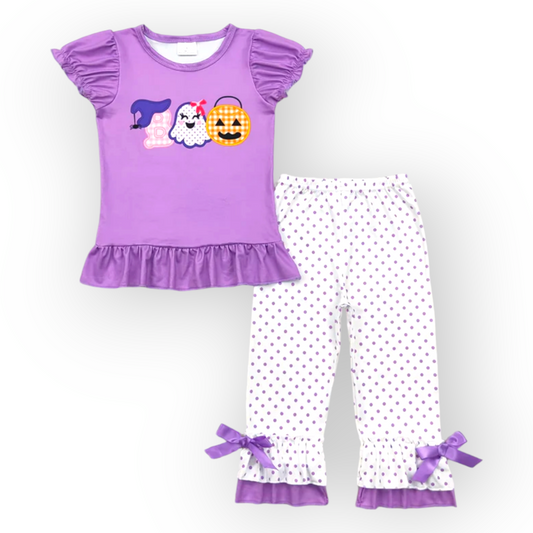 BOO Halloween girls pant set