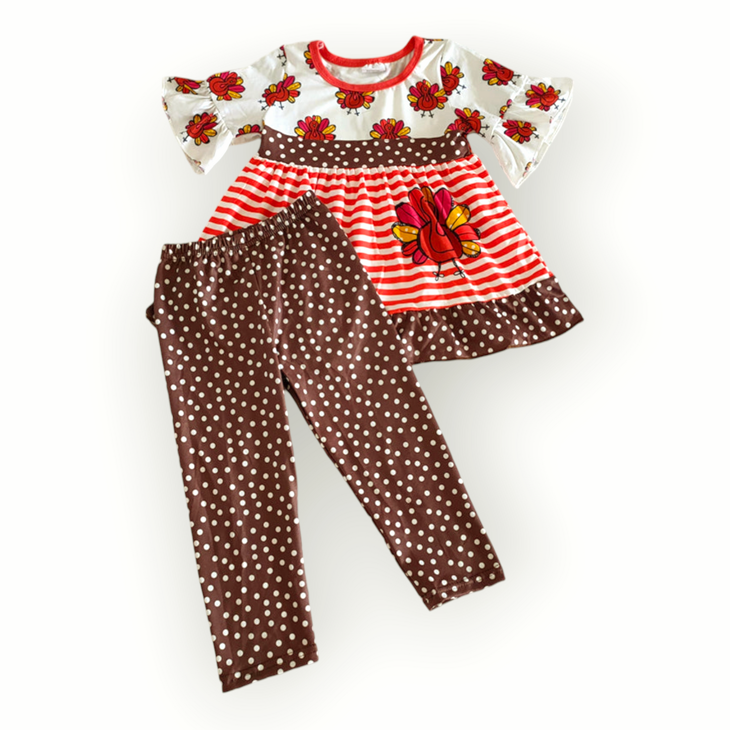 turkey dots and stripes set