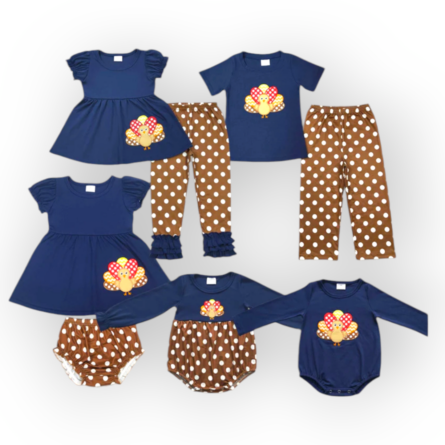 Turkey tail dots girls set