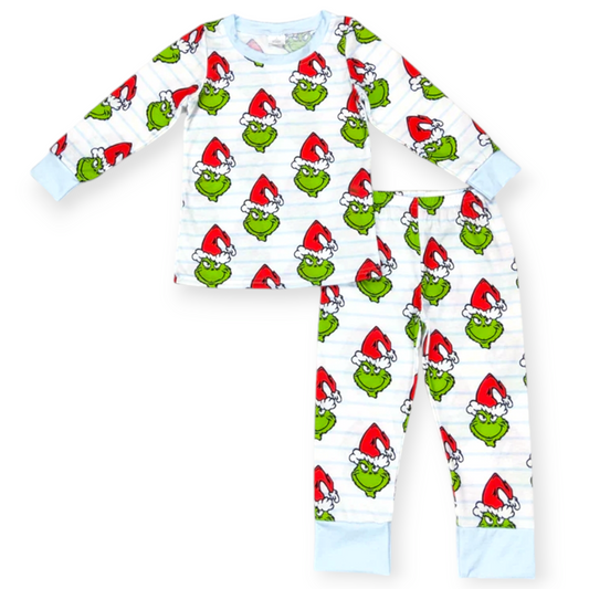 bamboo boy grinch pajamas