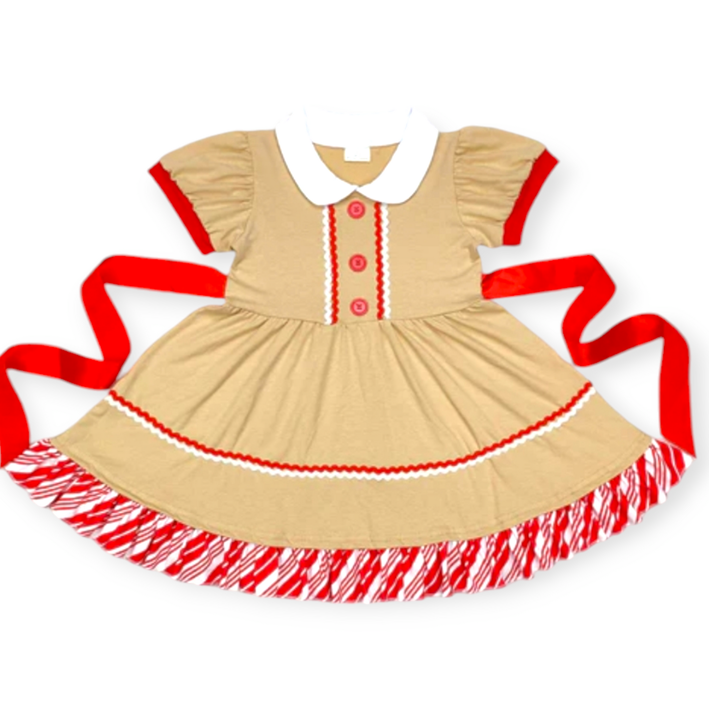 Gingerbread frills dress