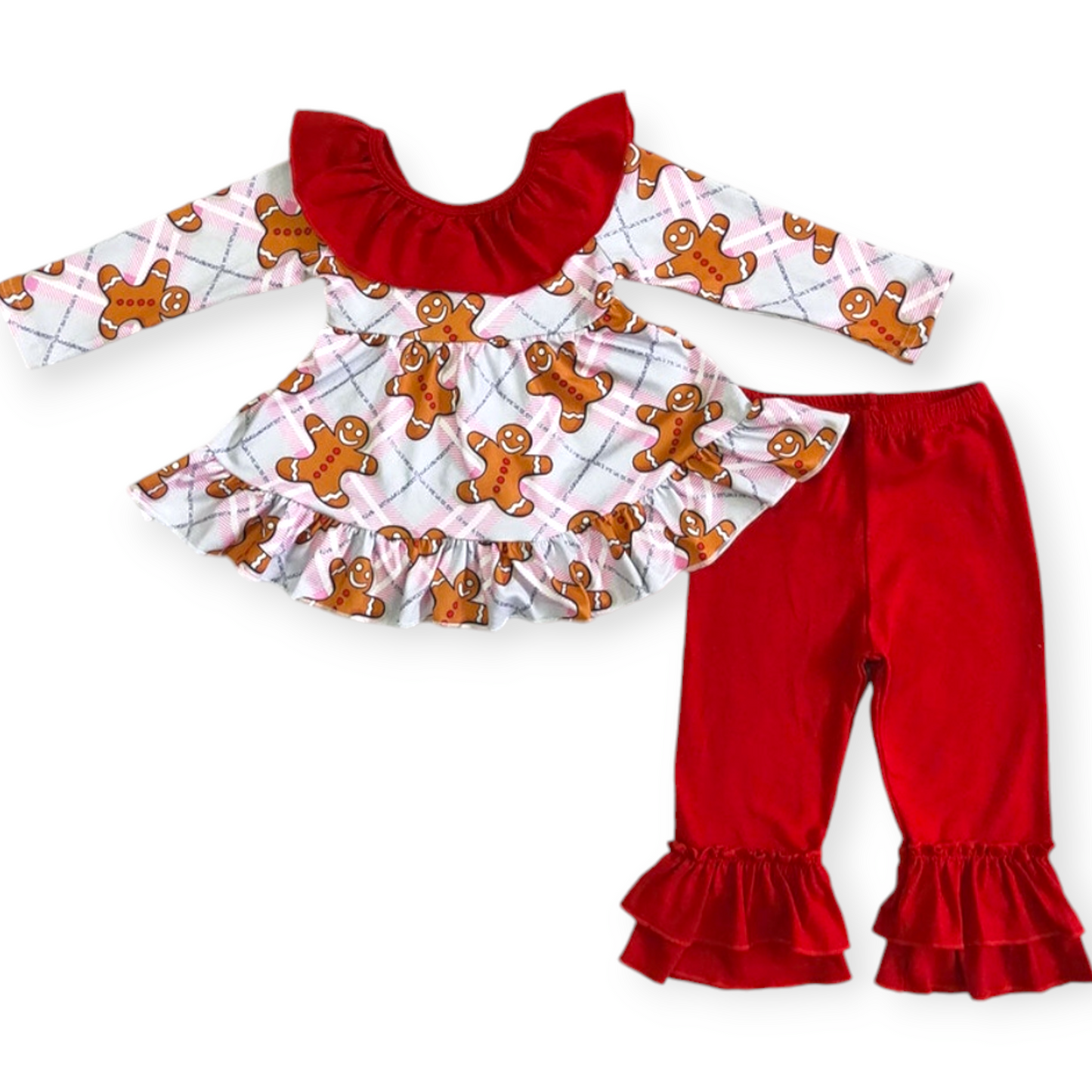 gingerbread bow pant set