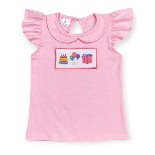 cotton embroidered birthday shirt