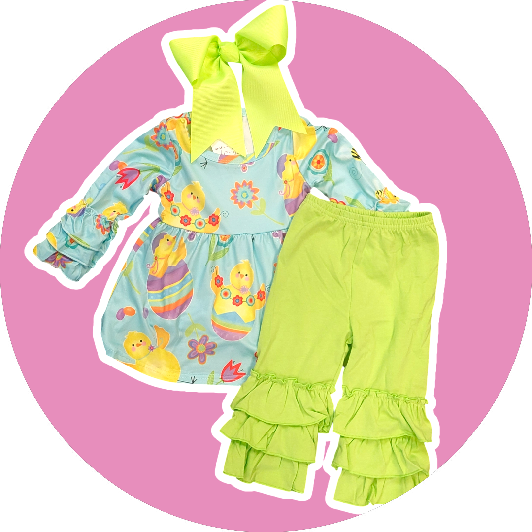 Easter chicks pant set