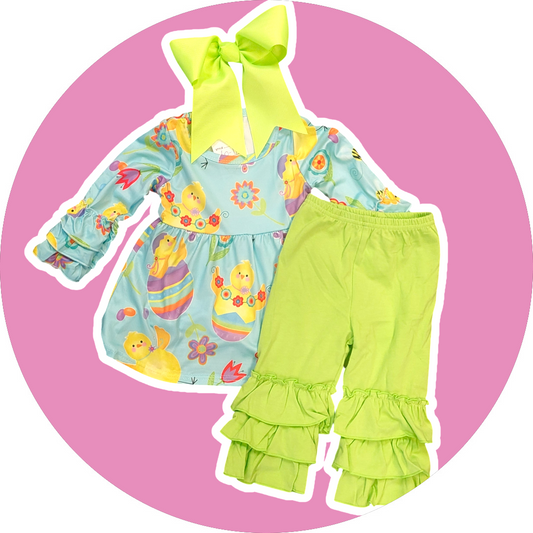 Easter chicks pant set