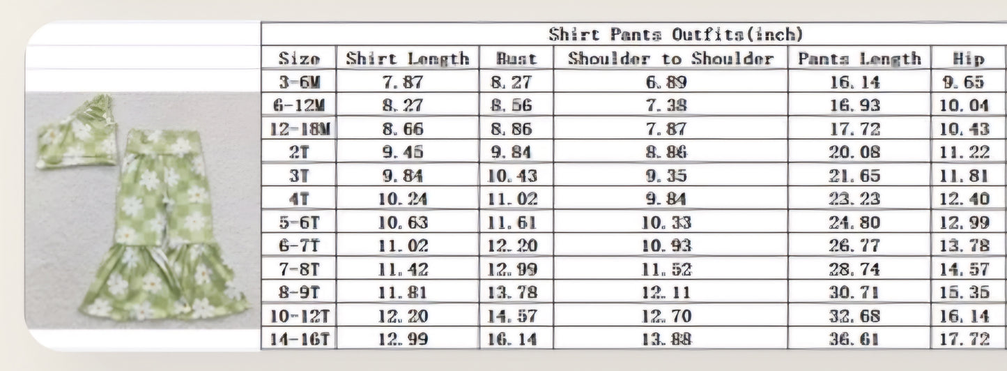 Wild Child size charts for boy or girl