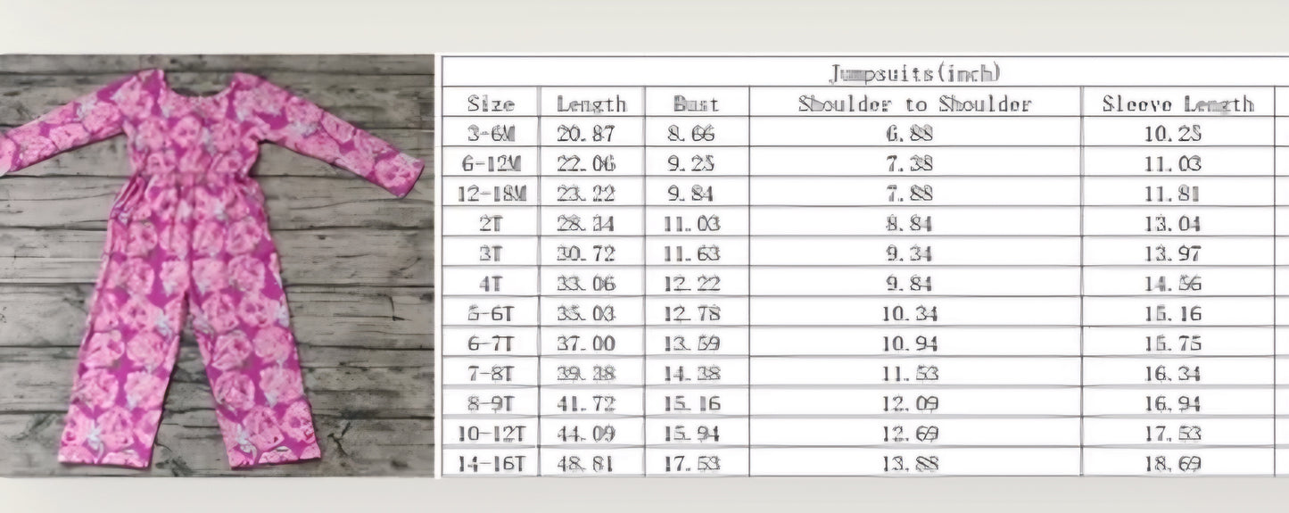 Wild Child size charts for boy or girl