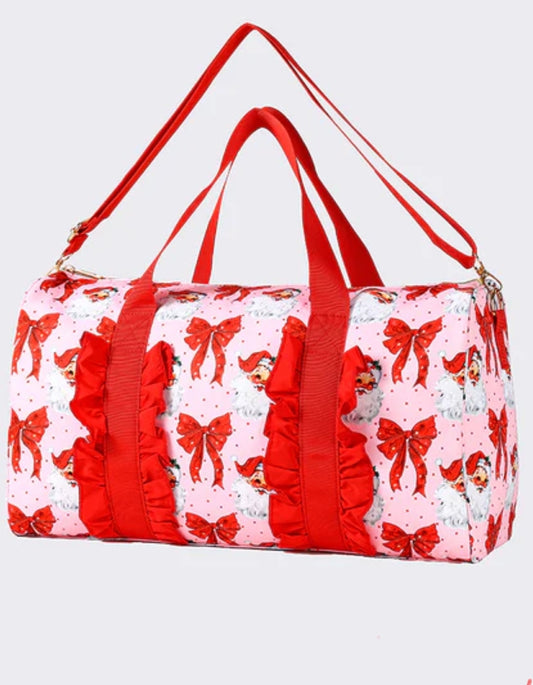 Christmas ruffle duffel