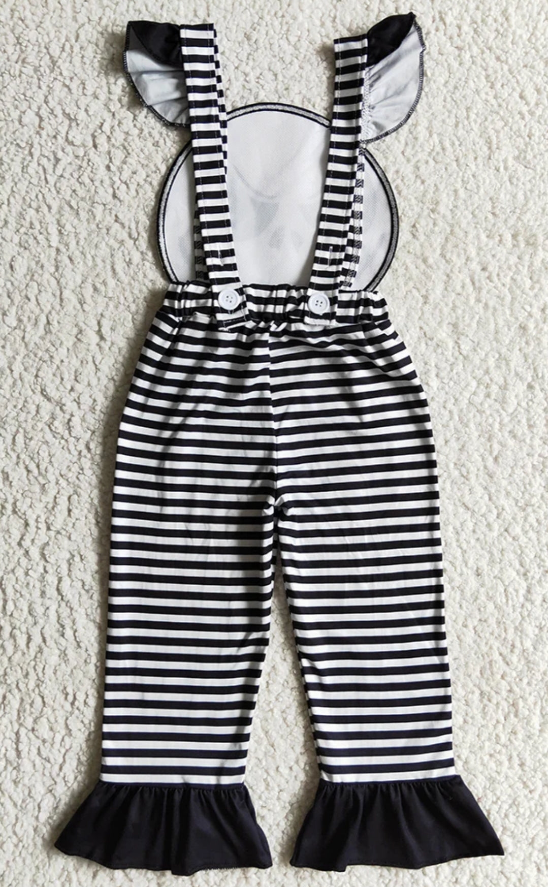 Skellington Halloween romper