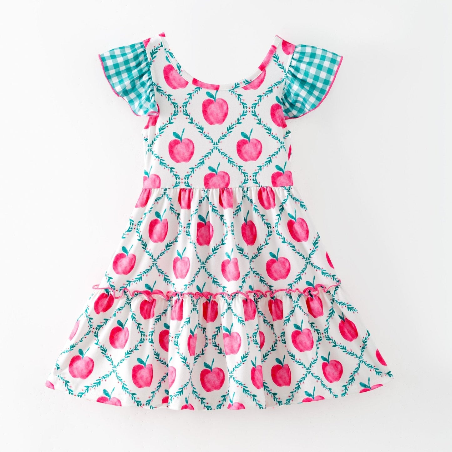 Apple Orchard Flutter Dress | Girls Apple Print Dress