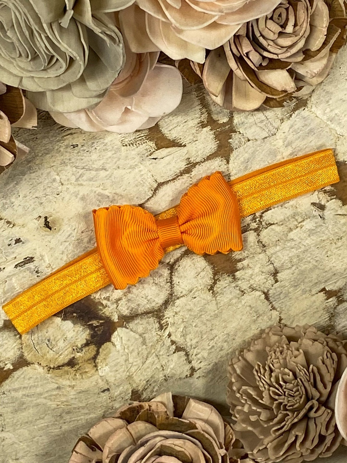 2.5" Bitty Scalloped Bow | Headband