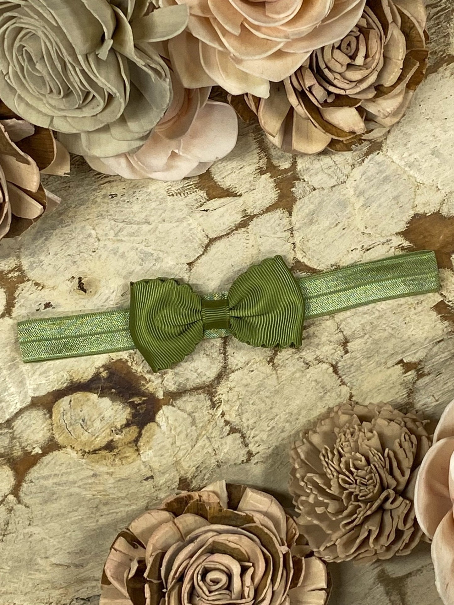 2.5" Bitty Scalloped Bow | Headband
