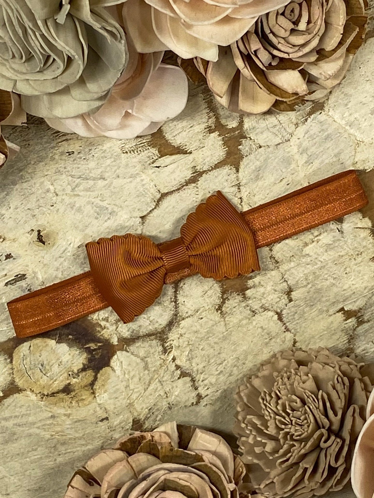 2.5" Bitty Scalloped Bow | Headband