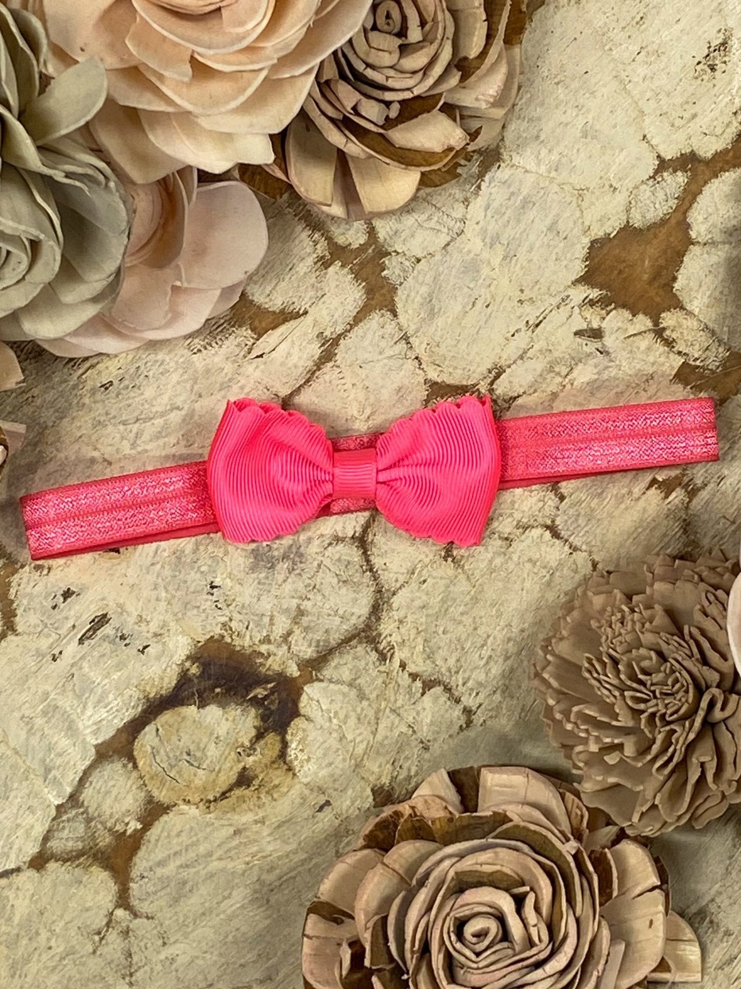 2.5" Bitty Scalloped Bow | Headband