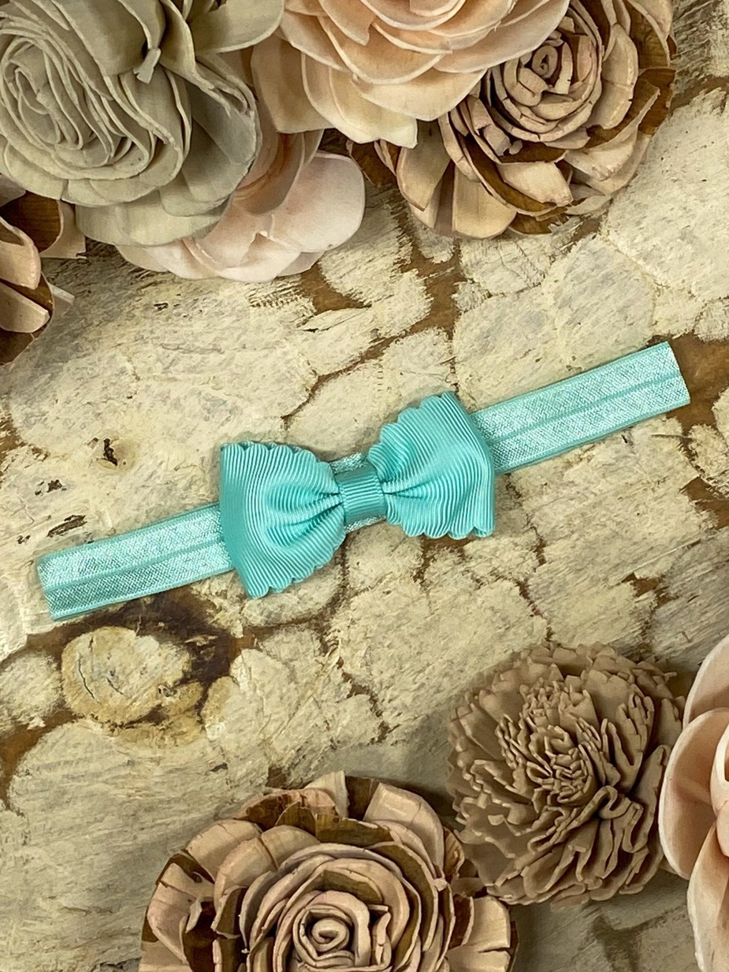2.5" Bitty Scalloped Bow | Headband