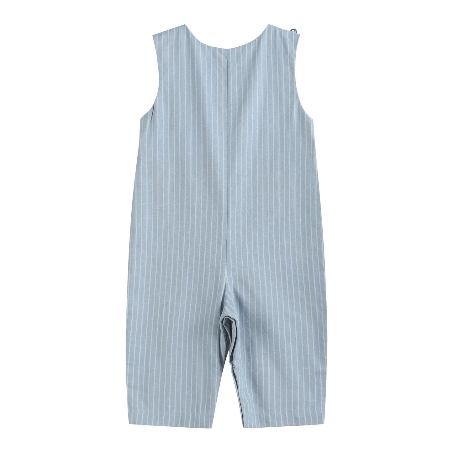 Blue Pinstripe Mallard Duck Smocked Longalls