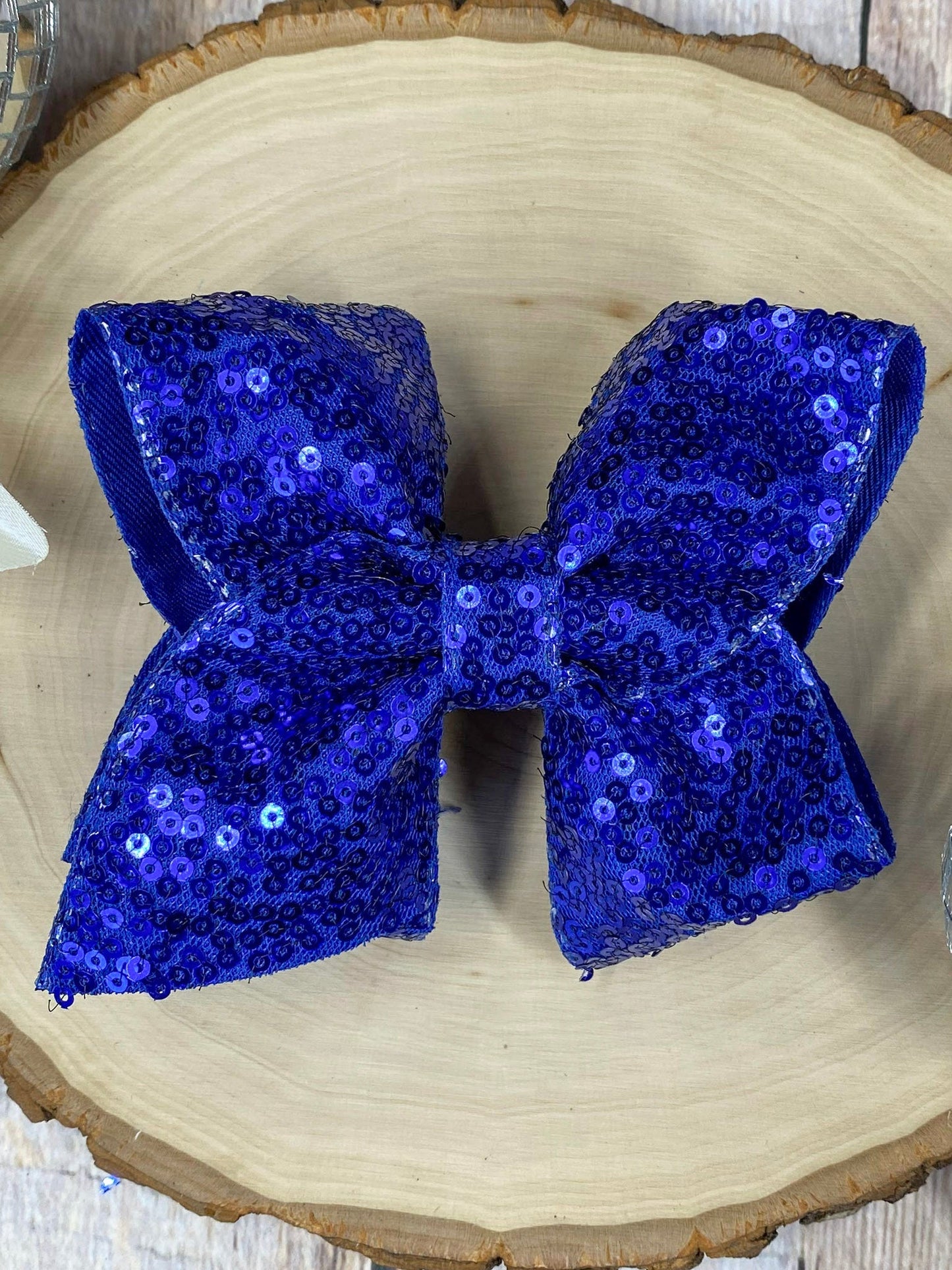 4.5" Sequin Hair Bow for Girls Sparkle Boutique Bow for Holidays & Parties | Alligator Clip