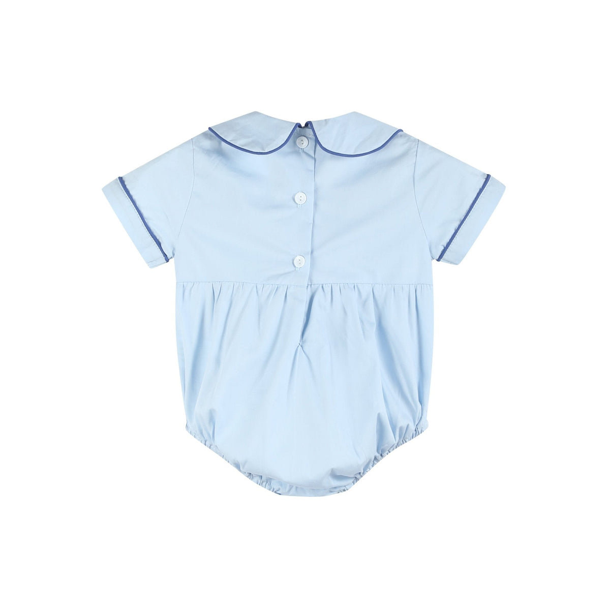 Blue Whale Smocked Collared Bubble Romper