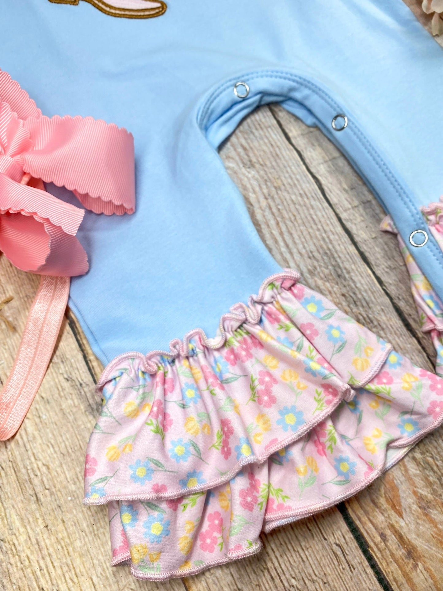 Boots & Bows Western Fall Infant Romper
