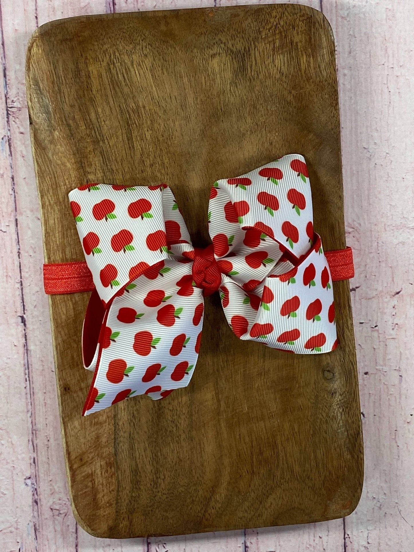 Classic Double Layer Apple Hair Bow | Clip or Headband
