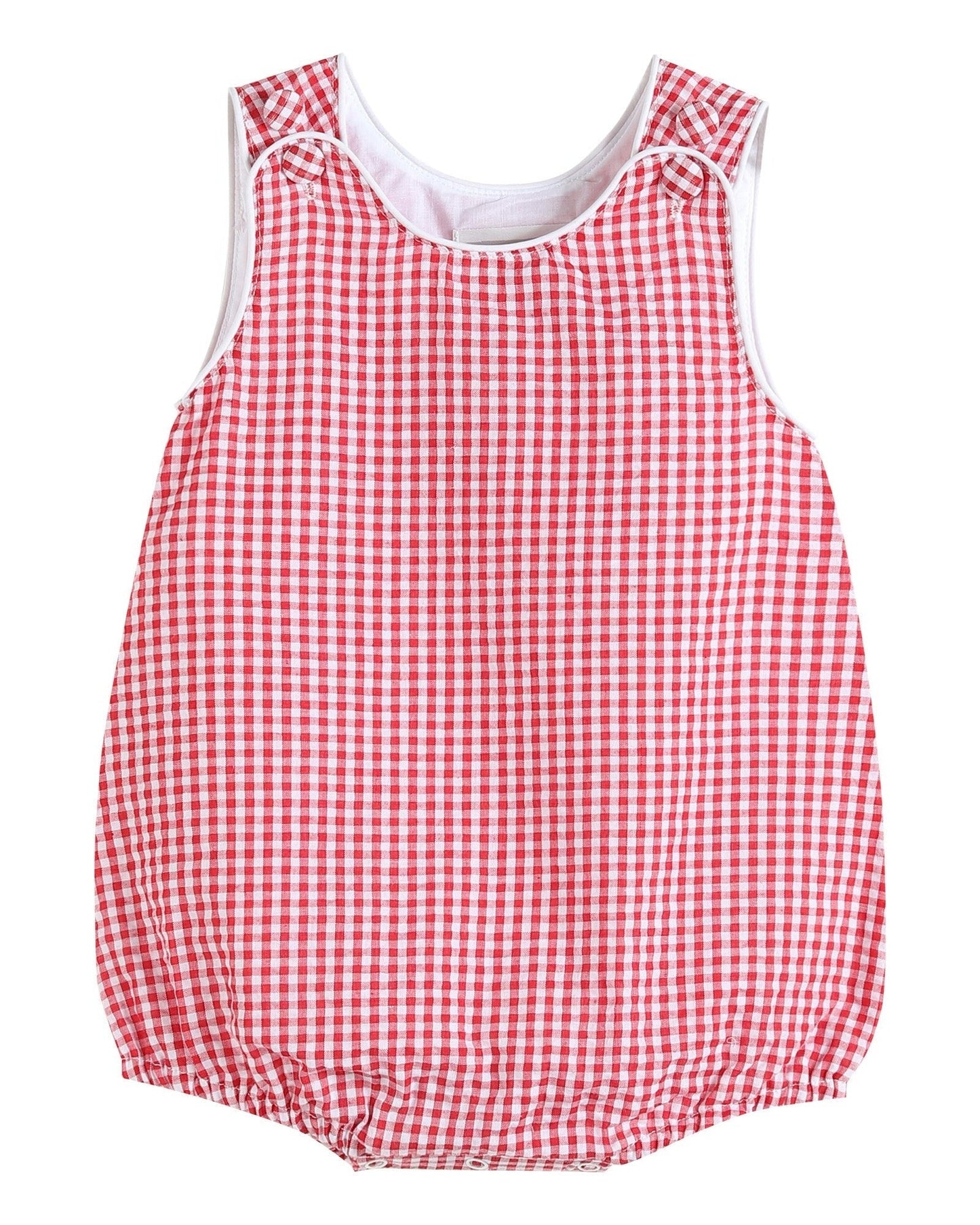 Classic Red Seersucker Bubble Romper