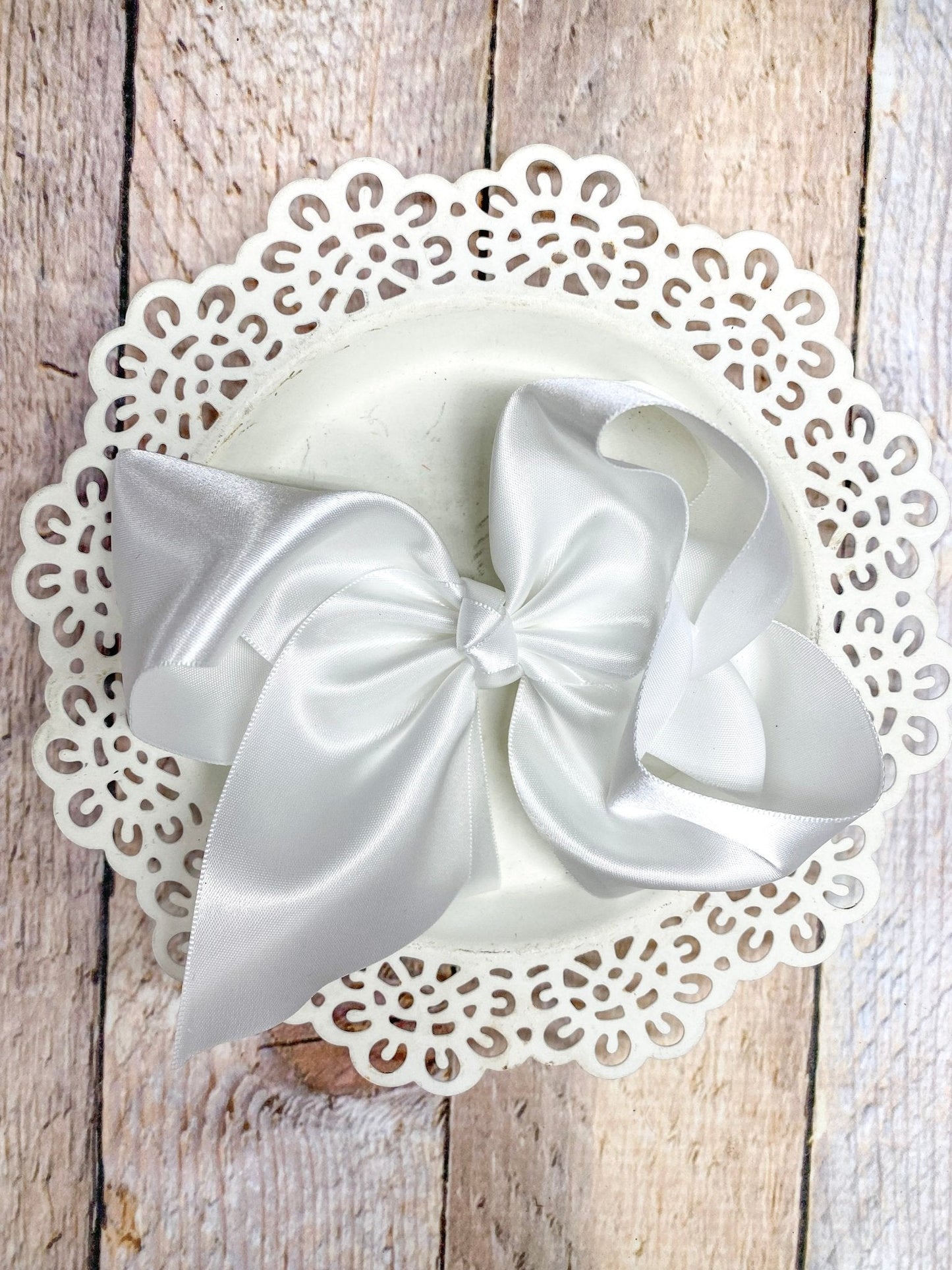 4.5" Classic Satin Hair Bows | Alligator Clips or Headbands