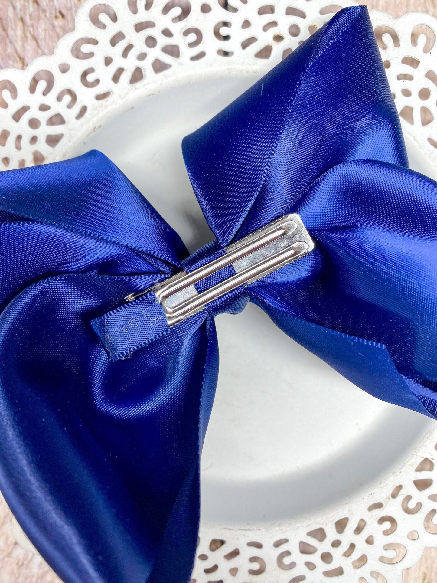 4.5" Classic Satin Hair Bows | Alligator Clips or Headbands