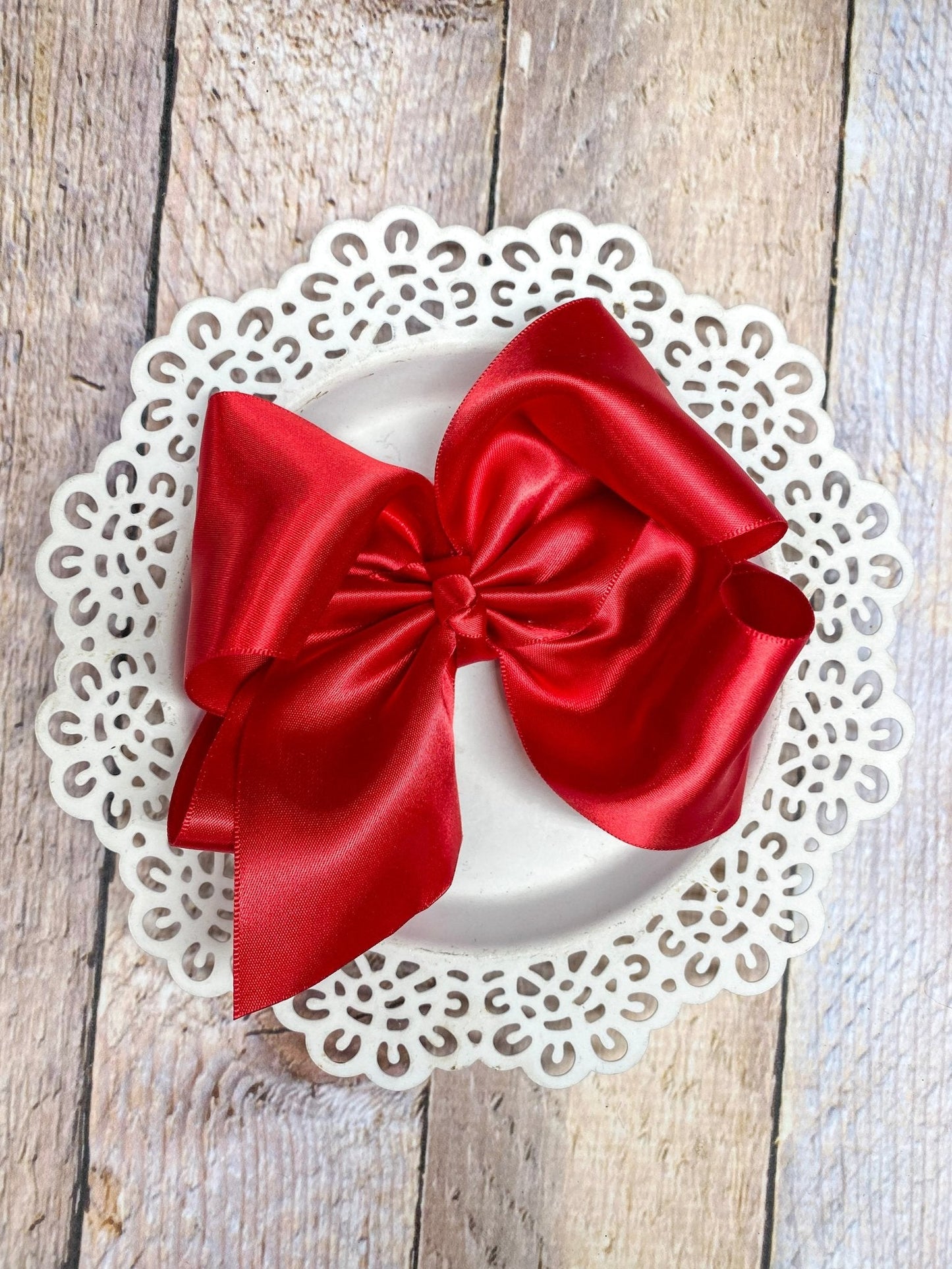 4.5" Classic Satin Hair Bows | Alligator Clips or Headbands
