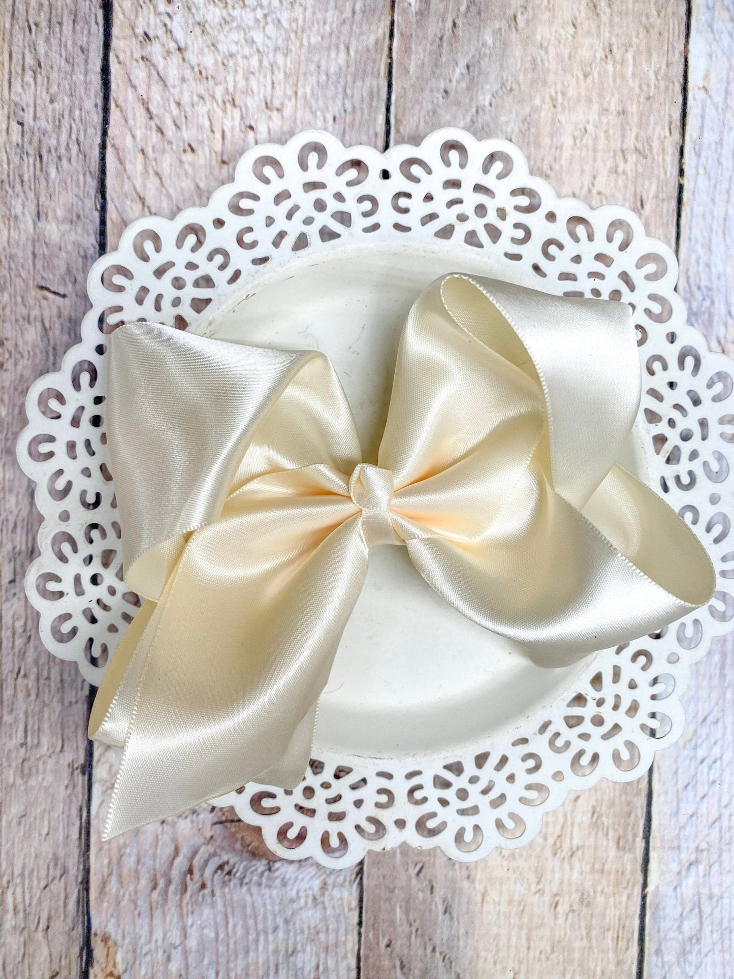 4.5" Classic Satin Hair Bows | Alligator Clips or Headbands