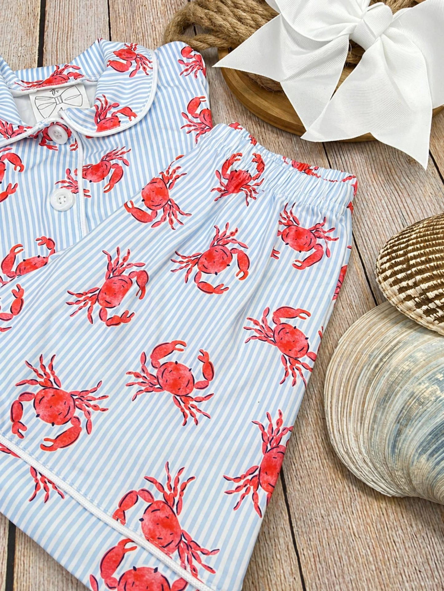 Coastal Crab Pajama Set | Mom & Me Matching Beach PJs