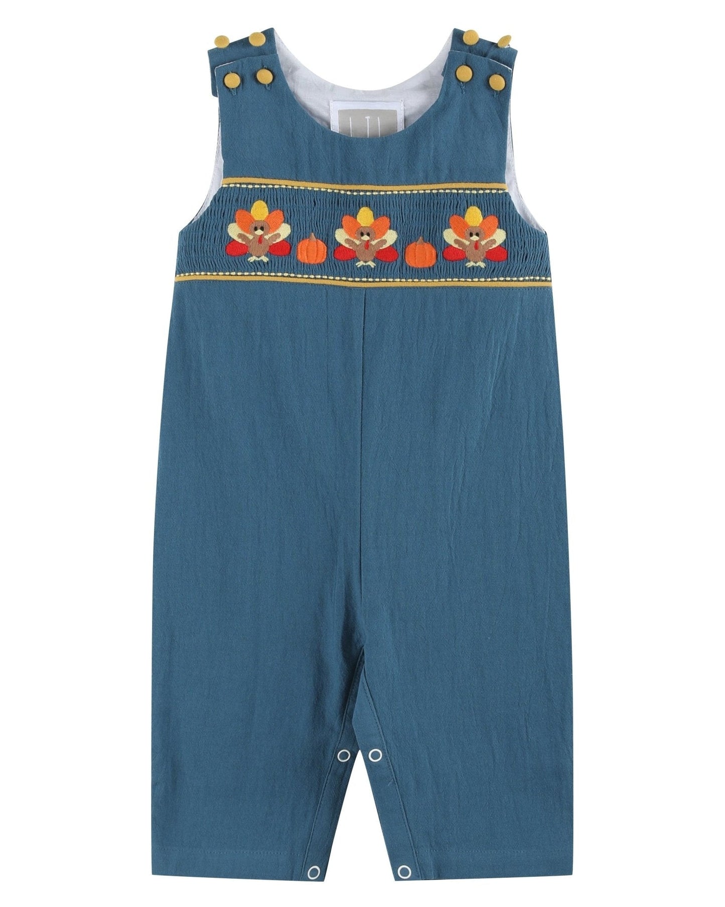 Cobalt Blue Turkey Smocked Longalls
