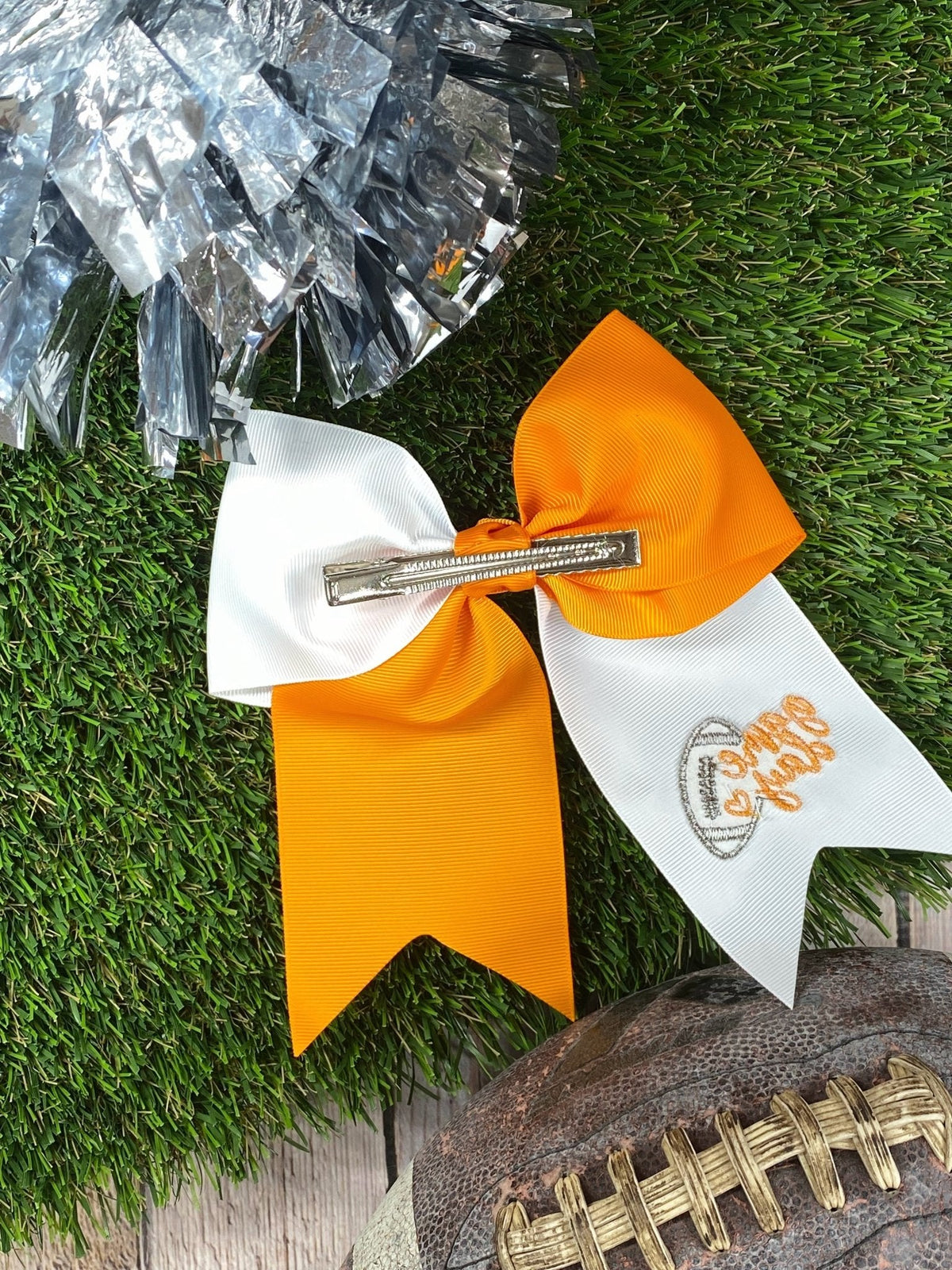 Game Day Embroidered Cheer Bows