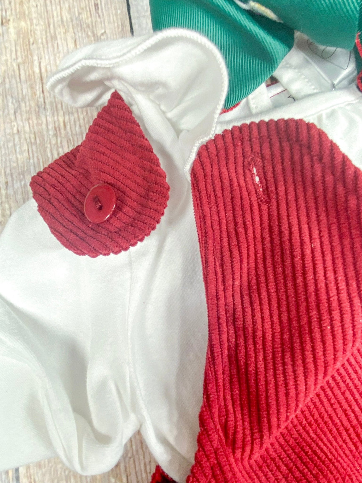 Gingerbread Bow Corduroy Jumper Christmas Dress