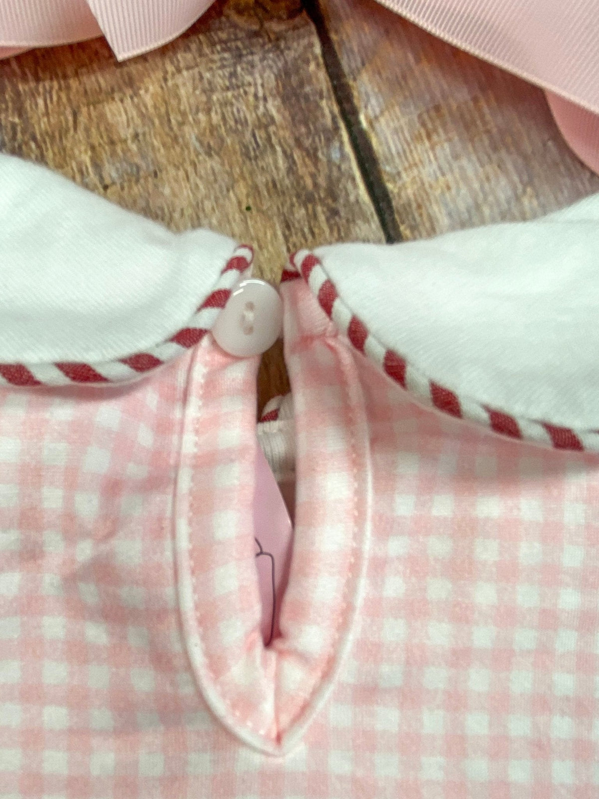 Gingerbread Friends Pink Embroidered Girls Dress