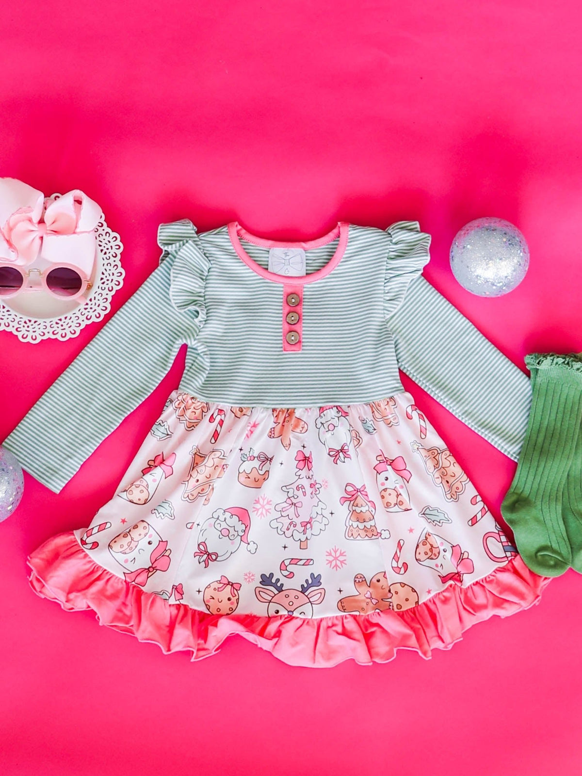 Gingerbread Heaven Girls Twirl Dress