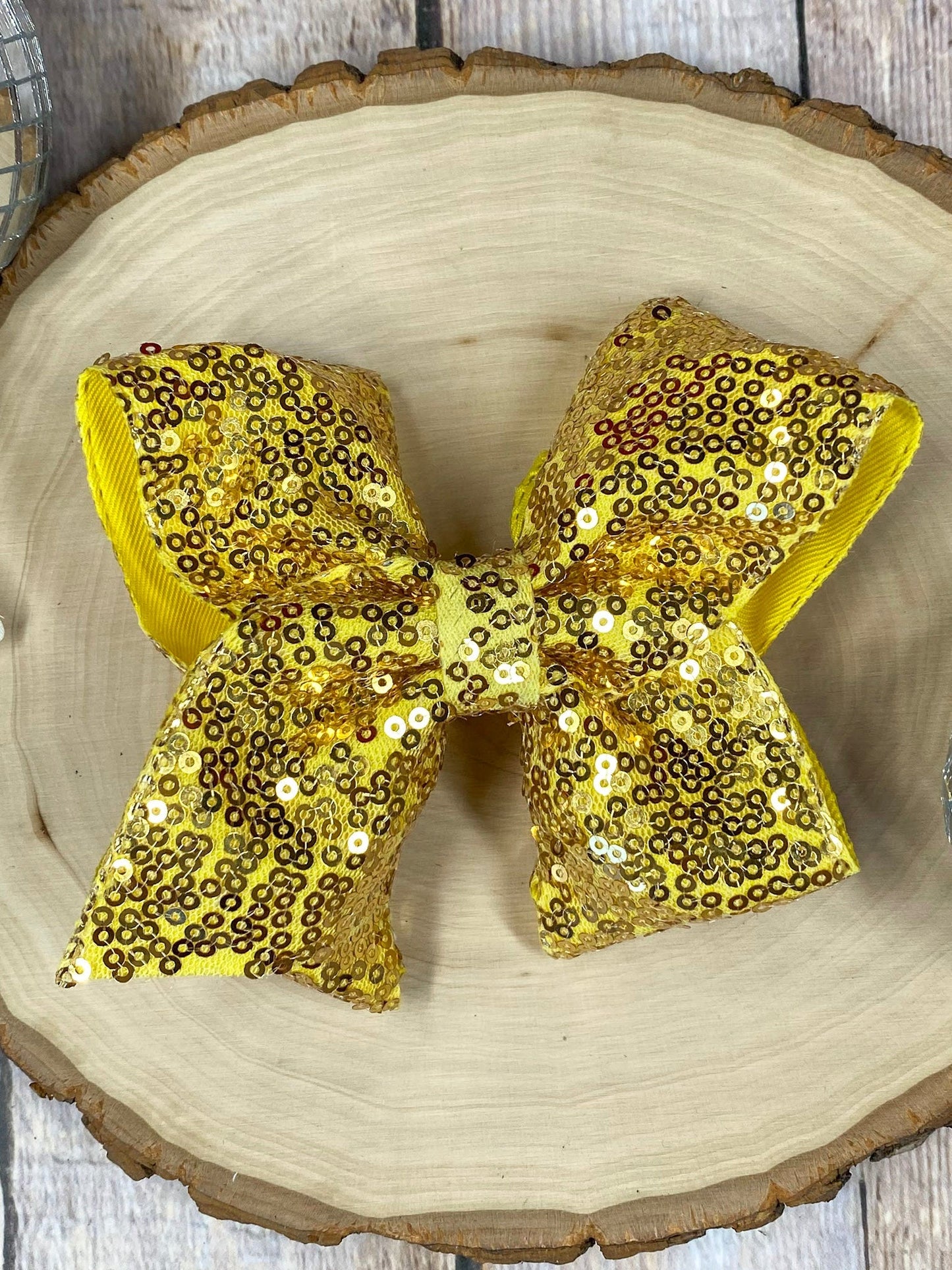4.5" Sequin Hair Bow for Girls Sparkle Boutique Bow for Holidays & Parties | Alligator Clip