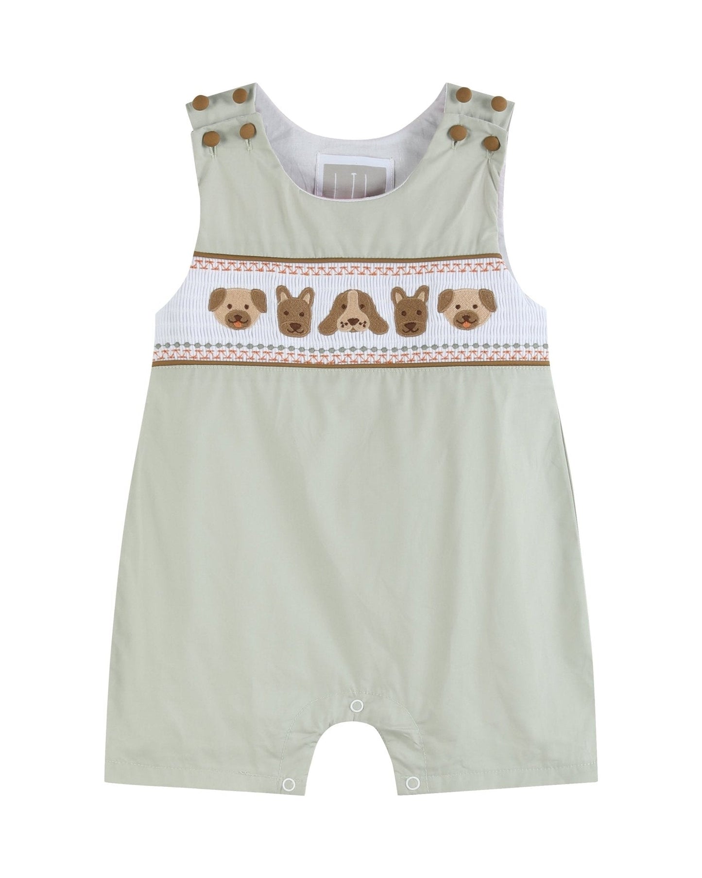 Green Dog Smocked Jon Jon