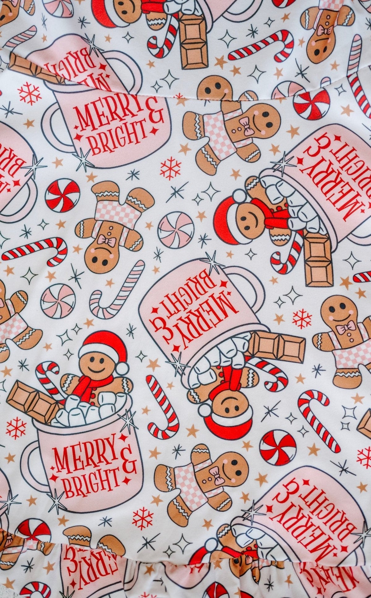 Hot Cocoa & Gingerbread Dreams Girls Twirl Christmas Dress