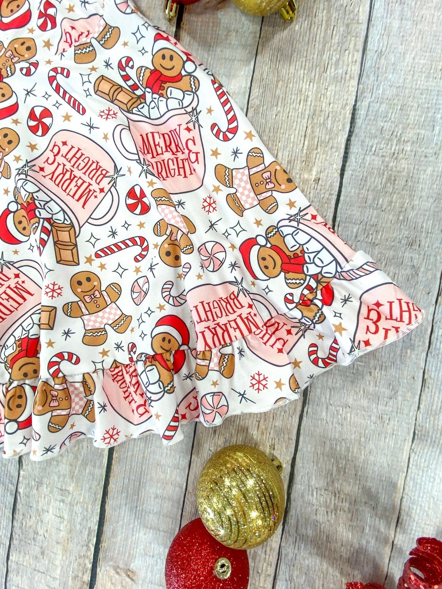 Hot Cocoa & Gingerbread Dreams Twirl Christmas Dress