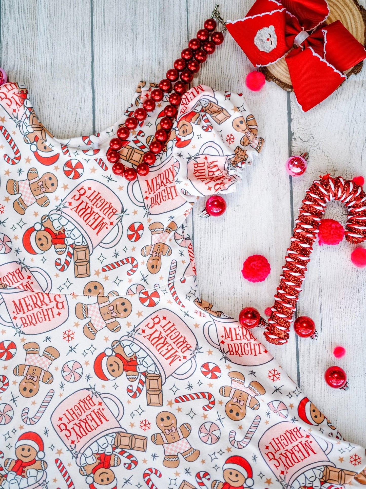 Hot Cocoa & Gingerbread Dreams Twirl Christmas Dress