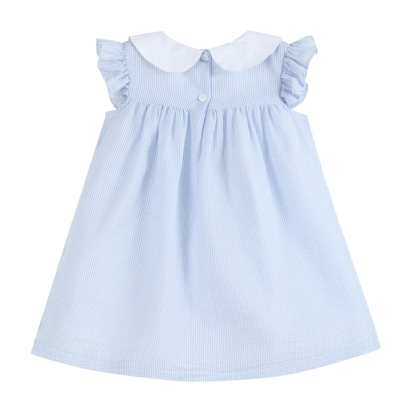 Light Blue Bunny Ruffle Yoke Dress