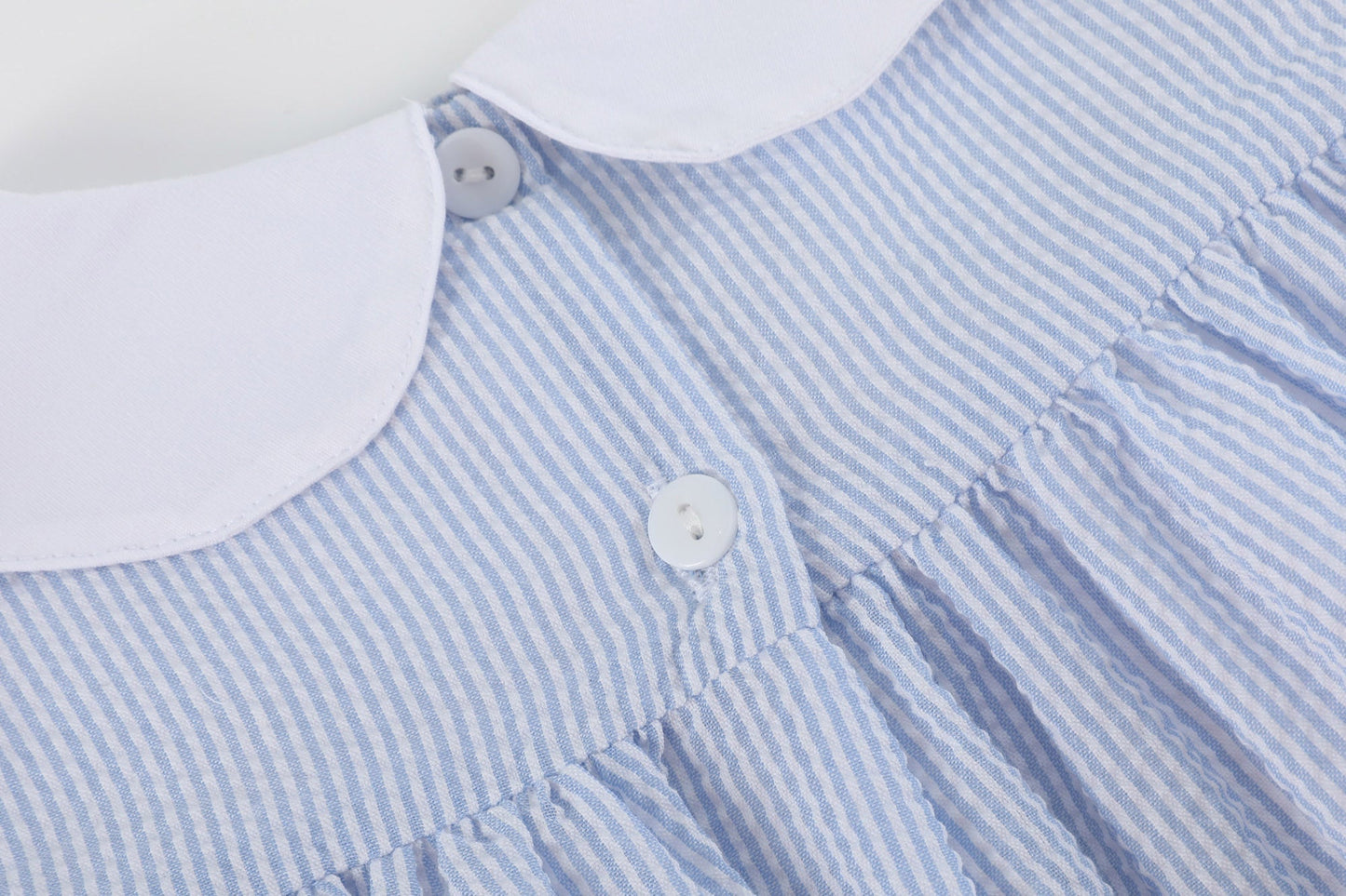 Light Blue Bunny Ruffle Yoke Dress