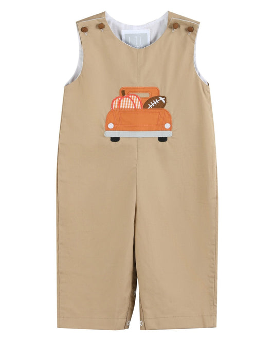 Light Brown Pumpkin Football Truck Longalls