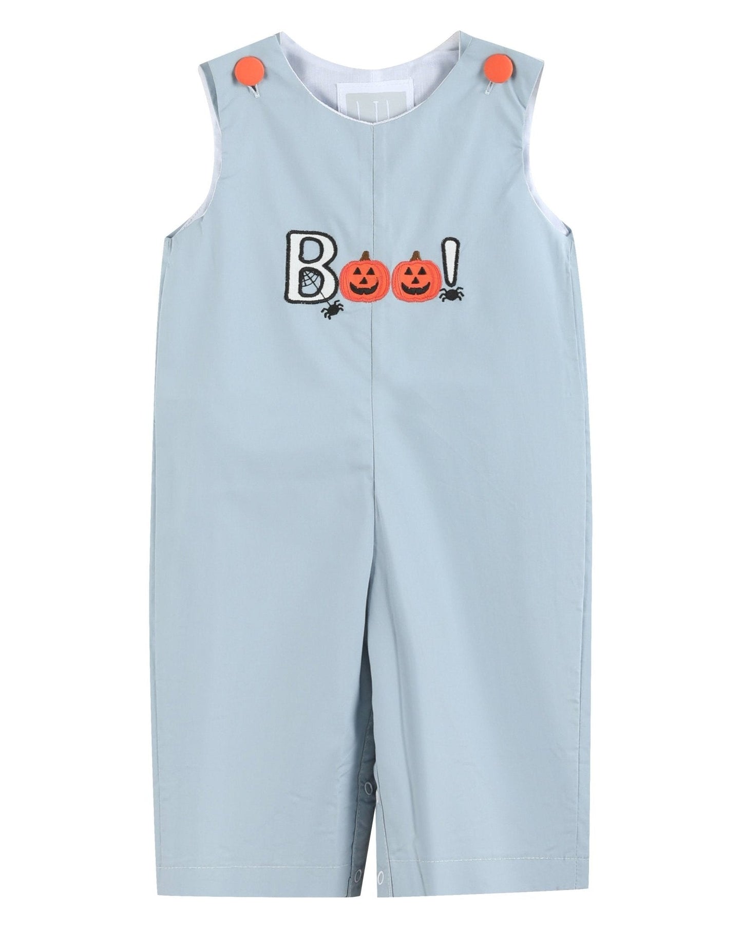 Light Gray 'Boo' Applique Longalls