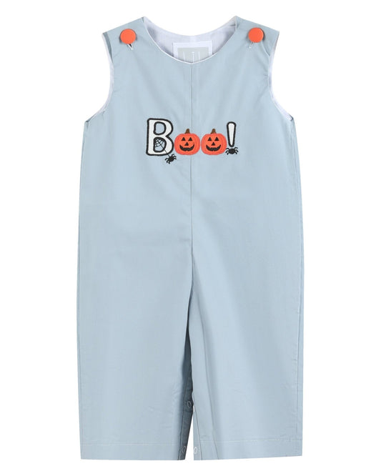 Halloween Light Gray 'Boo' Applique Longall
