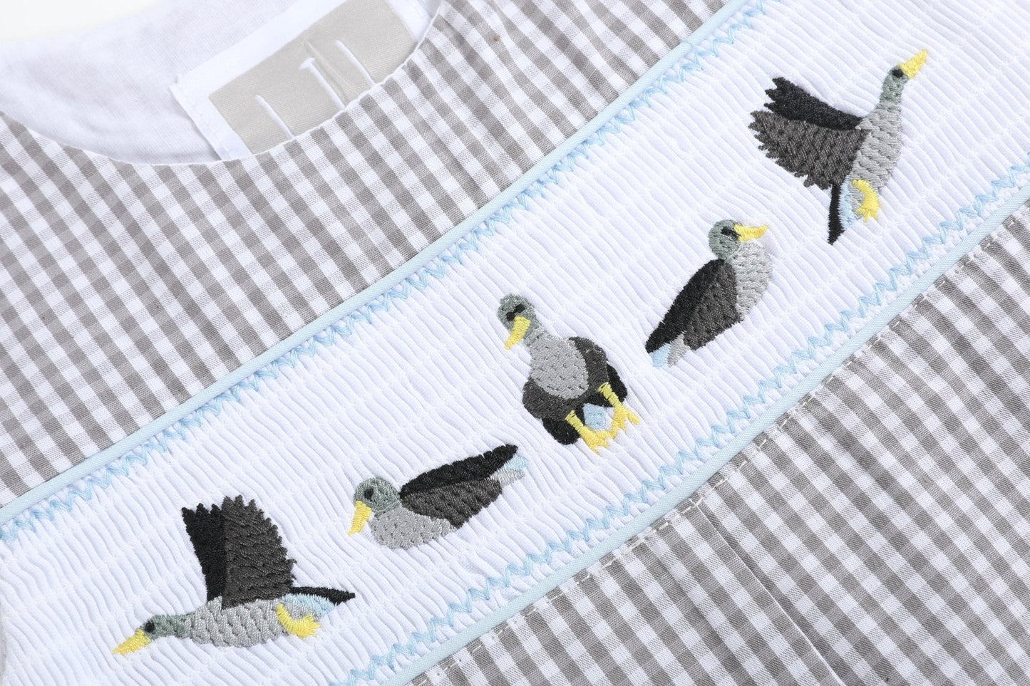 Light Gray Mallard Smocked Longalls