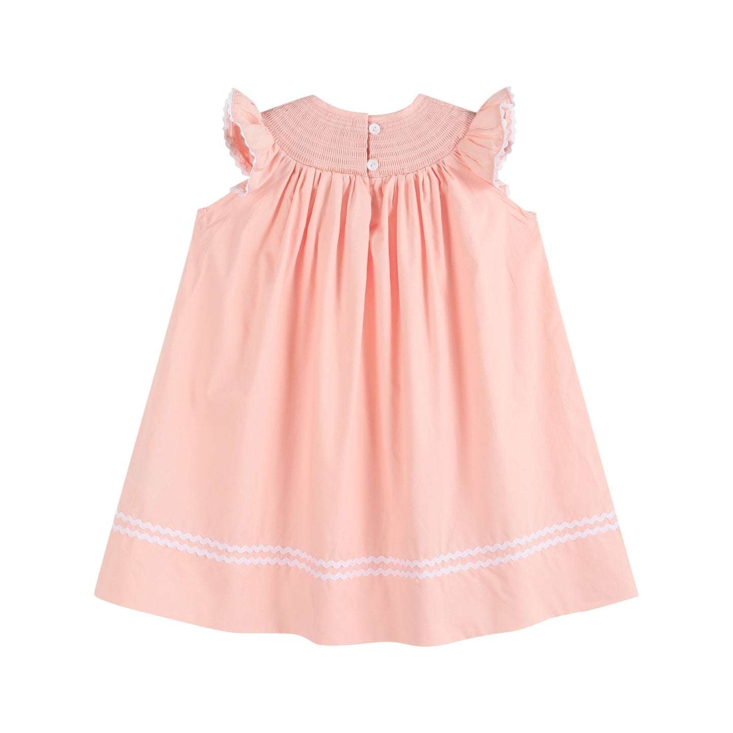 Light Pink Bunny Smocked Bishop Dress